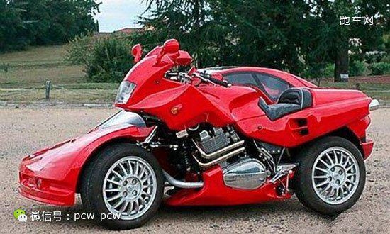 真心跪了！法拉利造型偏斗三輪摩托