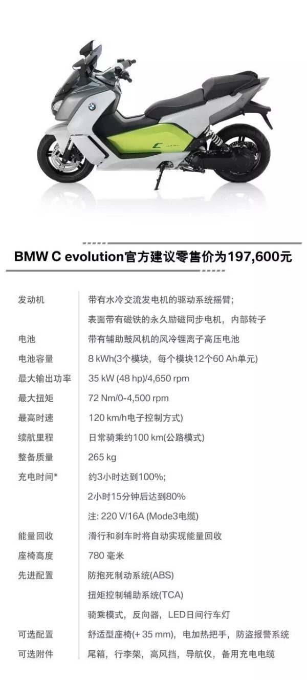 寶馬C evolution電動摩托解析 售19.76萬